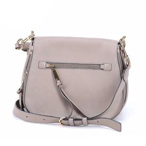 💫 Marc Jacobs Crossbody Leather Taupe and Gold Detail Zipper Purse Like New!